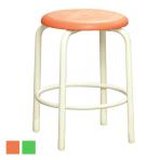 ラウンドスツール 内リング付 ホワイトフレーム 完成品 日本製