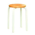 ラウンドスツール ホワイトフレーム スタッキング可能 完成品 日本製 ブナ材製