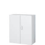 クウォール 両開き書庫(内筒交換錠) 幅900×奥行400×高さ1050mm/SE-RW4-10H ホワイト 【国産】【完成品】