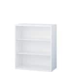 クウォール オープン書庫 幅900×奥行400×高さ1050mm/SE-RW4-10K ホワイト 【国産】【完成品】