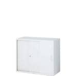 クウォール 3枚引戸書庫(内筒交換錠) 幅900×奥行400×高さ750mm/SE-RW4-307S ホワイト 【国産】【完成品】