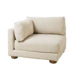 ADRS(アドレス) フルー ユニットソファ コーナータイプ 自由な組み合わせ 1人掛け 脚:オーク無垢材 張地:ファブリック