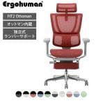 エルゴヒューマン フィット2 オットマン Ergohuman FIT2 Ottoman オフィスチェア デスクチェア ワークチェア 在宅ワーク 椅子 高機能 メッシュ メモリーロッキング ヘッドレスト 独立ランバーサポート FIT2-LPL-DR