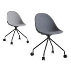 エッグチェア キャスター脚タイプ デスクチェア ワークチェア ミーティングチェア ファブリック CRUSH クラッシュプロジェクト yuu 幅490×奥行555×高さ790mm