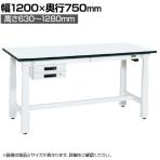 サカエ 電動昇降作業台 重量タイプ 幅1200×奥行750×高さ630～1280mm DKN-127BMW