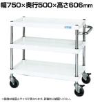 サカエ CSパールワゴン 中量タイプ ダブルストッパー仕様 幅750×奥行500×高さ606mm CSP-7562DSEW