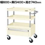 サカエ CSパールワゴン 中量タイプ 引出し付き 幅600×奥行400×高さ740mm CSP-6073CSEI