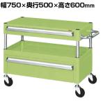 サカエ CSパールワゴン 中量タイプ 引出し付き 幅750×奥行500×高さ600mm CSP-7561AC