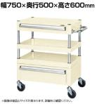 サカエ CSパールワゴン 中量タイプ 引出し付き 幅750×奥行500×高さ600mm CSP-7562ACNU