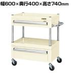 サカエ CSパールワゴン 中量タイプ 引出し付き 幅600×奥行400×高さ740mm CSP-6072AC2SEI