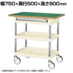 サカエ CSパールワゴン 中量タイプ 引出し 天板付き 幅750×奥行500×高さ900mm CSP-7582ATFNUI