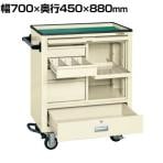 サカエ エスエスワゴン フットブレーキ付き 幅700×奥行450×高さ880mm SS-A14NBRI