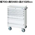 サカエ キャビネットワゴン 幅700×奥行480×高さ1025mm CV-1061W