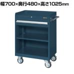 サカエ キャビネットワゴン 棚板付き 幅700×奥行480×高さ1025mm CV-101TD