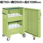 サカエ ツーリングキャビネットワゴン スイングドア付き 幅700×奥行500×高さ1095mm TLC-F2GBA