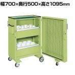 サカエ ツーリングキャビネットワゴン スイングドア付き 幅700×奥行500×高さ1095mm TLC-F2GBB