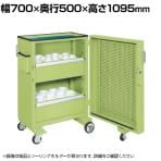 サカエ ツーリングキャビネットワゴン スイングドア付き 幅700×奥行500×高さ1095mm TLC-F2GCC