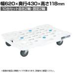 サカエ サカエメッシュキャリー 10台セット自在 固定タイプ 幅620×奥行430×高さ118mm SCR-M450EKWX