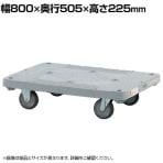 サカエ 樹脂平台車 自在 固定タイプ 幅800×奥行505×高さ225mm MHN-20