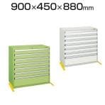 サカエ KU-7D | 工具管理ユニット 7段 オールロック錠 均等耐荷重70kg/段 工具保管庫 幅900×奥行450×高さ880mm