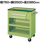 サカエ ニューパネルワゴン(直径100mmゴム車) 皿型天板 NPK-1C 幅750×奥行500×高さ880mm 均等耐荷重250kg