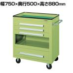サカエ ニューパネルワゴン(直径100mmゴム車) 皿型天板 NPK-9C 幅750×奥行500×高さ880mm 均等耐荷重250kg