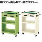 サカエ パネルワゴン(ゴム車・引出付き) PMW-4C 幅605×奥行405×高さ880mm 均等耐荷重150kg