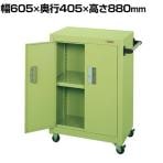サカエ パネルワゴン(ゴム車・扉付き) PMW-6A 幅605×奥行405×高さ880mm 均等耐荷重150kg