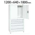 サカエ PNH-1263PD5W | 保管システム収納庫 6段収納 扉付き パンチングパネル付き 保管庫 均等耐荷重250kg/段 幅1200×奥行640×高さ1800mm