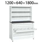 サカエ PNH-C12KPDW | 保管システム収納庫 5段収納 作業台タイプ パンチングパネル付き 保管庫 均等耐荷重250kg/段 幅1200×奥行640×高さ1800mm