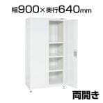 サカエ PNH9063W | 保管システム収納庫 鍵付き 両開き 4段 保管庫 均等耐荷重250kg/段 幅900×奥行640×高さ1800mm
