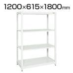 サカエ スチールラック 固定式 業務用ラック 4段 幅1200×奥行615×高さ1800mm 耐荷重250kg/段 SKE-SLN1254W