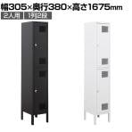 【法人様限定】ヴィンテージ風スリムロッカー 2人用 1列2段 ハンガー付き フック付き 幅305×奥行380×高さ1675mm 下駄箱 シューズロッカー シューズボックス オフィスロッカー 【完成品】