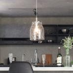 【白熱電球付き】ペンダントライト ホイットニー 一灯 ガラスシェード LED対応 照明 間接照明 シンプル モダン Sサイズ 清涼感