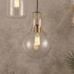 【レトロ電球付き】ペンダントライト オリテ 1灯 LED対応 照明 ガラス クリア 天井照明 インテリア ライト シンプル レトロ おしゃれ ゴールド