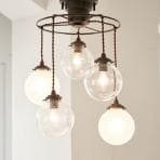 【LED電球付き】ペンダントライト オレリア5 照明 おしゃれ 5灯 ガラス 天井照明 北欧 海外インテリア モダン エレガント かわいい インテリア 丸 カフェ