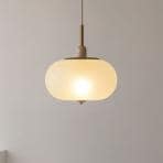 【白熱電球付き】ペンダントライト パルカノ LED対応 シンプル 照明 吊り下げ おしゃれ 電球 ゴールド 大理石 トラバーチン ガラス