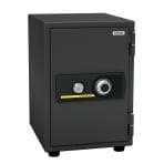 【エーコー】家庭用 小型 耐火金庫 ダイヤル式 A4ファイル収納可 アラーム付き/BSST-A