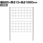アイアンフェンス Graph(グラフ) 4枚組 ガーデンフェンス グリーンフェンス 花壇 縁取り 仕切り 境界線 囲い 差し込み式 庭 DIY つる性植物 園芸用品 高さ1260mm