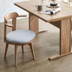 回転 ダイニングチェア 肘付き 座面カバー式 椅子 北欧 幅570×奥行500×高さ715mm