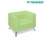 高田ベッド ソファー・チェア TB-1019-01 NMキング(01) デザイン性 美しいアルミ脚 背もたれ/肘曲線仕上 サイズ/カラー(18色)選択可能