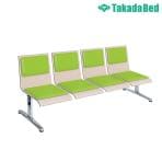 高田ベッド ソファー・チェア TB-1163-03 モッカー(四人掛) ゆったり空間 待合室 衛生的 鏡面仕上げアルミベース採用 カラー(シート部 18色)選択可能
