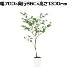 観葉植物 人工樹木 フェイクグリーン 造花 ドウダンツツジ FST 高さ1300mm 鉢:SA-7(WH)