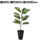 観葉植物 人工樹木 フェイクグリーン 造花 デコラトリカラー ルーツポット 高さ550mm 鉢:SA-4(BK) 卓上