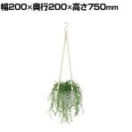 観葉植物 人工樹木 フェイクグリーン 造花 グリーンネックレス 鉢:HP-15(WH) ハンギング植栽 ハンギングポット 吊り下げポット 高さ750mm