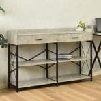 オープンラック 収納 棚 メラミン スチール脚 本棚 シェルフ リビング収納 ディスプレイラック モダン ナチュラル ルンバブル 幅1200×奥行350×高さ810mm 耐荷重5kg/段