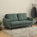 3人掛け ソファ ファブリックソファ 撥水 モダン リビングソファ おしゃれ モダン 青 ブルー グレー オレンジ ルンバブル 幅1700×奥行880×高さ840mm