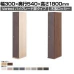 Variest ロッカー 1人用 ハイグレード 木製ロッカー 鍵付き カスタム収納 扉カラーカスタマイズ 【国産】【完成品】幅300×奥行540×高さ1800mm オフィスロッカー スリムロッカー 更衣ロッカー 収納棚 東馬×オフィスコム
