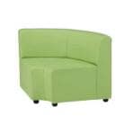 DLCシリーズ ロビーチェア 背もたれ付 扇コーナー レザー張り DLCK-R20L