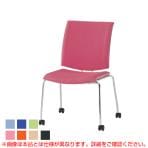 FMPシリーズ ミーティングチェア 会議椅子 おしゃれ キャスター脚タイプ 肘なし レザーチェア